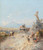 Digital Print - On the way to Pompeii, with Vesuvius beyond by Franz Richard Unterberger