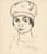 Digital Print - Vrouw met baret by Lon Spilliaert Digital Print - Vrouw met baret by Lon Spilliaert