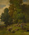 Digital Print - Shepherd In A Field With His Flock by Charles Emile Jacque