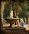 Digital Print - Scene from the Garden of Villa Borghese in Rome by Jrgen Roed