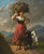 Digital Print - Peasant Girl with Two Goats, Carrying a Bundle of Hay by Dominik Weber