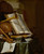 Digital Print - Books, a globe and musical instruments on a draped table by Jan Vermeulen