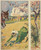 Digital Print - Pinocchio finds the fox and the cat again, and goes with them to sow the gold pieces in the Field of Wonders. by Attilio Mussino