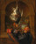 Digital Print - A partridge and fruit in a partially draped niche by Jan Weenix