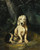 Digital Print - A Seated Basset Hound by Constant Troyon