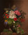 Digital Print - Convulvulus, lupins, speedwell and fuschia in a vase by Johan Laurentz Jensen