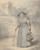 Digital Print - Old Lady with Basket of flowers by Edward Edwards