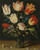 Digital Print - Still LifeOf Tulips And OtherFlowers In A Glass Vase by Andries Daniels