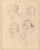 Digital Print - Various Sketches of Heads by Hamlet Winstanley