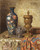 Digital Print - Still Life with Cloisonn Vase, Covered Goblet, Lidded Vase and Tastevin by Max Schdl