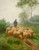 Digital Print - Shepherd with Flock by Franz De Beul