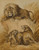 Digital Print - A Lion, Lioness and two cubs by Sydenham Edwards
