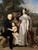 Digital Print - Der frstlich Esterhzy'sche Rat Mathias Kerzmann mit seiner zweiten Gattin Maria Helena, geb. Mikolischtz, und Tochter Maria by Ferdinand Georg Waldmller