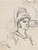 Digital Print - Study of Head and Shoulders of Woman with Headdress by Flicien Rops