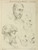 Digital Print - Five studies of men's heads, four in profile by Peter Paul Rubens