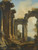 Digital Print - A Capriccio Of Classical Ruins With Three Men Conversing At The Steps Of A Temple by Giovanni Niccol Servandoni