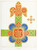 Digital Print - A Cross for a Frontal or Vestment, with the Holy name in a Quatrefoil by Augustus Pugin
