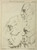 Digital Print - Four faces-three human, one horse- in profile by Peter Paul Rubens
