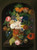 Digital Print - Still Life Of Flowers With Grapes by Johann Baptist Drechsler