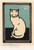 Digital Print - Zittende kat met gesloten ogen by Julie de Graag Digital Print - Zittende kat met gesloten ogen by Julie de Graag