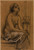 Digital Print - Etude pour la peinture 'Femme  sa toilette' by Pierre Puvis de Chavannes