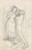 Digital Print - The Escape of a Heretic - Sketch of the Girl and her Lover by Sir John Everett Millais