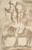 Digital Print - Sheet of Studies; Three Figures Above, Studies of Horses Below by Domenico Gargiulo