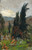 Digital Print - View of a cemetery at dusk by Olga Wisinger-Florian