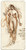 Digital Print - Vrouwenfiguur met opgetrokken been, half gesluierd by David Humbert de Superville