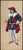 Digital Print - A man stands with a finger pointed, wearing a red hat, blue doublet and hose and a red overgarment by Plinio Codognato