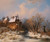 River Landscape In Winter With House And Decorative Figures by Adolf Stademann: Digital File: JPG
