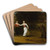 Landscape with dancing bear by Ulrika Eleonora the elder Art Drink Coaster set