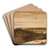 Panorama from the Sasso by Claude Lorrain Art Drink Coaster set