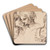 Five Classical Heads by Inigo Jones Art Drink Coaster set