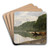 Uferlandschaft am Starnberger See mit weidenden Khen by Richard Von Poschinger Art Drink Coaster set