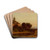 European River View with Bridge and Church by Samuel Colman Drink Coasters - set of 4