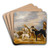 A Hunter with Eight Hounds by workshop of David Teniers the Younger Art Drink Coaster set A Hunter with Eight Hounds by workshop of David Teniers the Younger Art Drink Coaster set