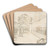 Figures in Conversation in a Garden by Giovanni Battista Tiepolo Art Drink Coaster set