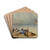 Castle of Chillon, Lake Geneva by Robert Taylor Pritchett Drink Coasters - set of 4