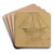 Two Schooners and Dories by Winslow Homer Art Drink Coaster set Two Schooners and Dories by Winslow Homer Art Drink Coaster set
