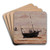 Bateaux chous  mare basse by Eugne Boudin Art Drink Coaster set Bateaux chous  mare basse by Eugne Boudin Art Drink Coaster set