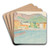 Gezicht op een Italiaanse stad aan het water by Reijer Stolk Art Drink Coaster set Gezicht op een Italiaanse stad aan het water by Reijer Stolk Art Drink Coaster set