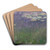 Water Lilies (Agapanthus) by Claude Monet Art Drink Coaster set