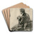 Twee toehoorders by Nicolaas van der Waay Art Drink Coaster set