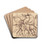 Charioteers by Eugne Delacroix Drink Coasters - set of 4
