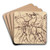 Charioteers by Eugne Delacroix Art Drink Coaster set