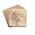 Charioteers (recto and verso) by Eugne Delacroix Drink Coasters - set of 4