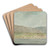 Landscape With Sea, Town and Hills by Willey Reveley Art Drink Coaster set