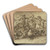 Equestrian combat by Francesco Simonini Art Drink Coaster set