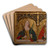 Saints Apollonia, Barbara, and Agatha by Master Alejo Art Drink Coaster set